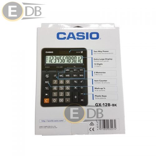 Calculatrice Casio GX-12B-BK Maroc